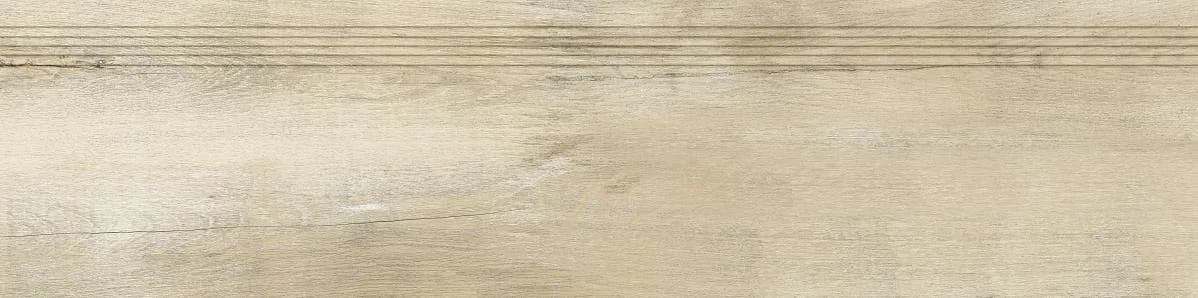 Treapta portelanata bej, 120×30 cm, rectificata, Colectia SALOON