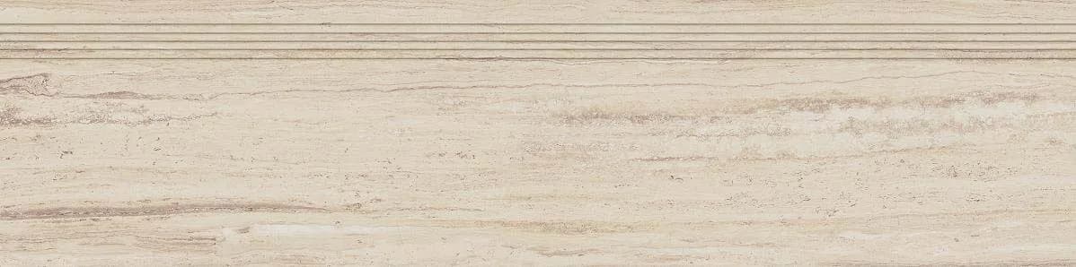 Treapta portelanata bej, 120×30, rectificat, Colectia ALBA