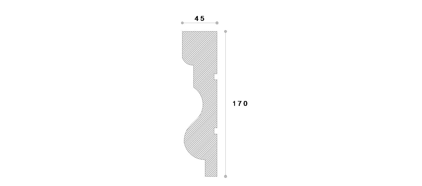 Cornisa decorativa exterior #REZISTENT Adc101 170X45X2000 — imagine 2