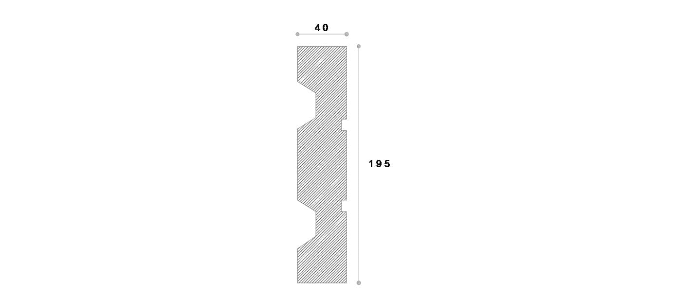 Cornisa decorativa exterior #REZISTENT Adc102 195X40X2000 — imagine 2