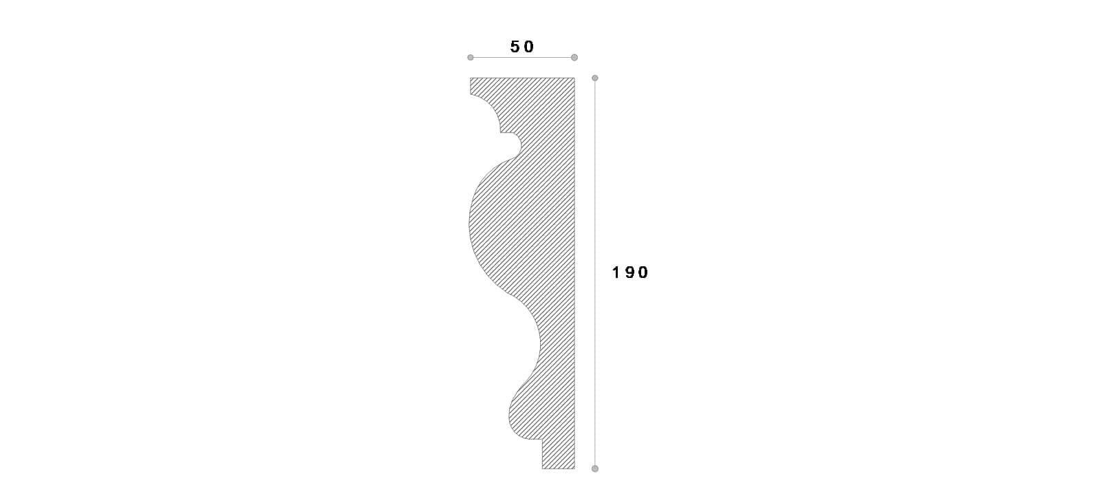 Cornisa decorativa exterior #REZISTENT Adc103 190X50X2000 — imagine 2