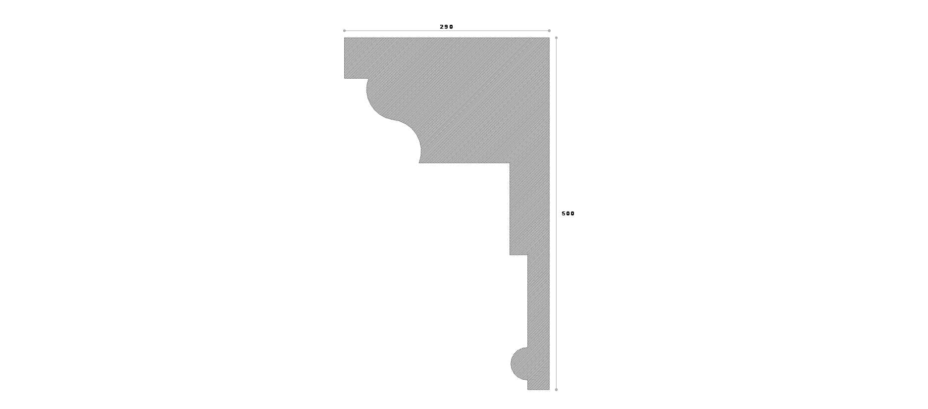 Cornisa decorativa exterior #REZISTENT Adc105 320X160X2000 — imagine 2