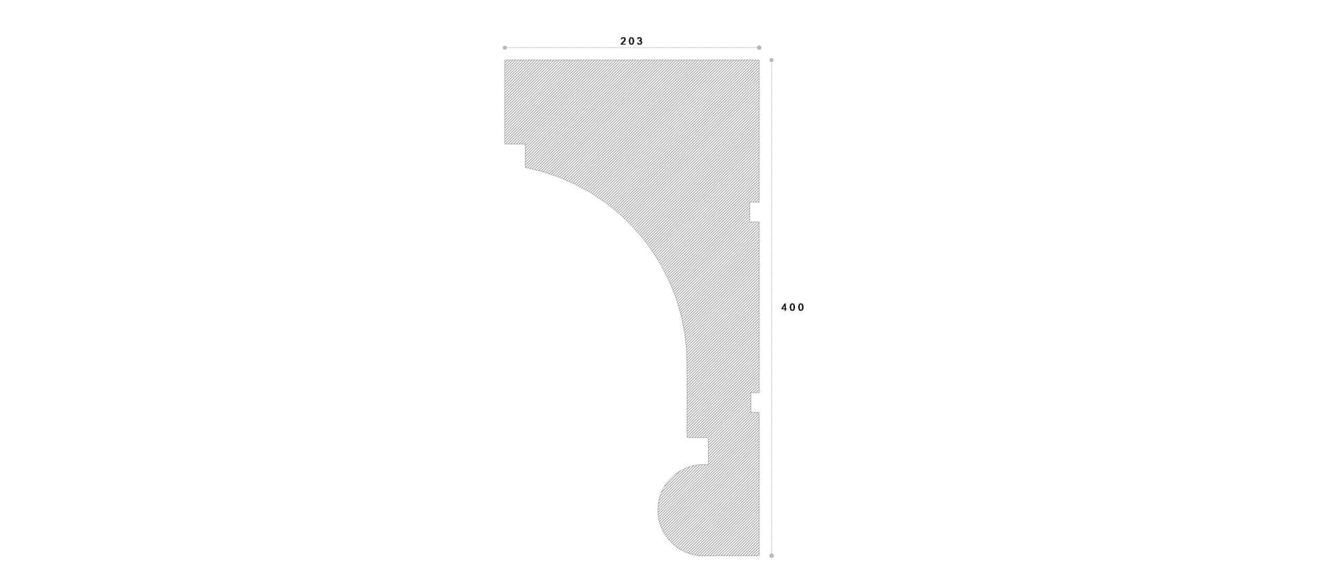 Cornisa decorativa exterior #REZISTENT Adc108 400X203X2000 — imagine 2