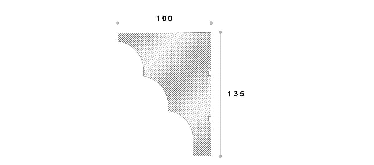 Cornisa decorativa exterior #REZISTENT Adc109 135X100X2000 — imagine 2
