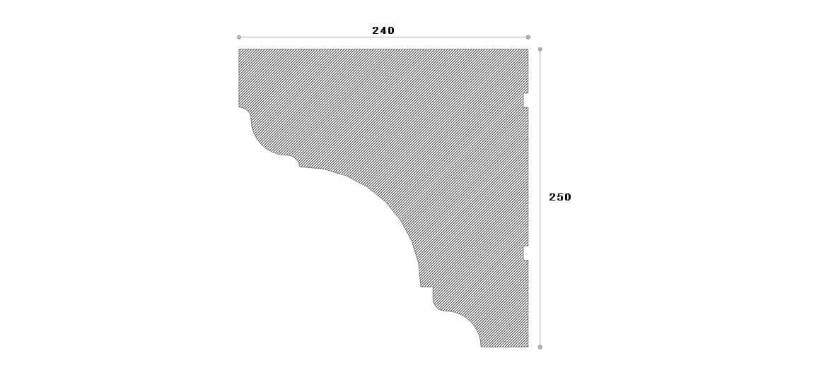Cornisa decorativa exterior #REZISTENT Adc117 250X240X2000 — imagine 2