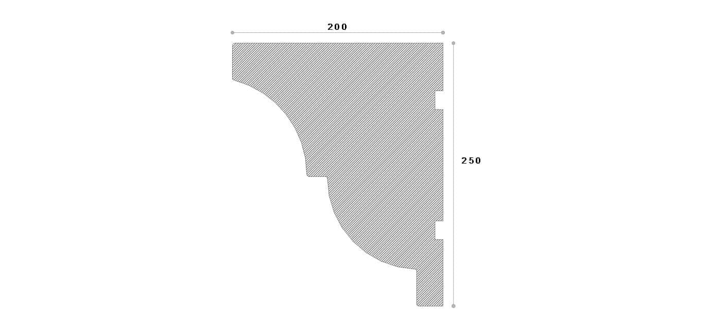 Cornisa decorativa exterior #REZISTENT Adc121 250X200X2000 — imagine 2