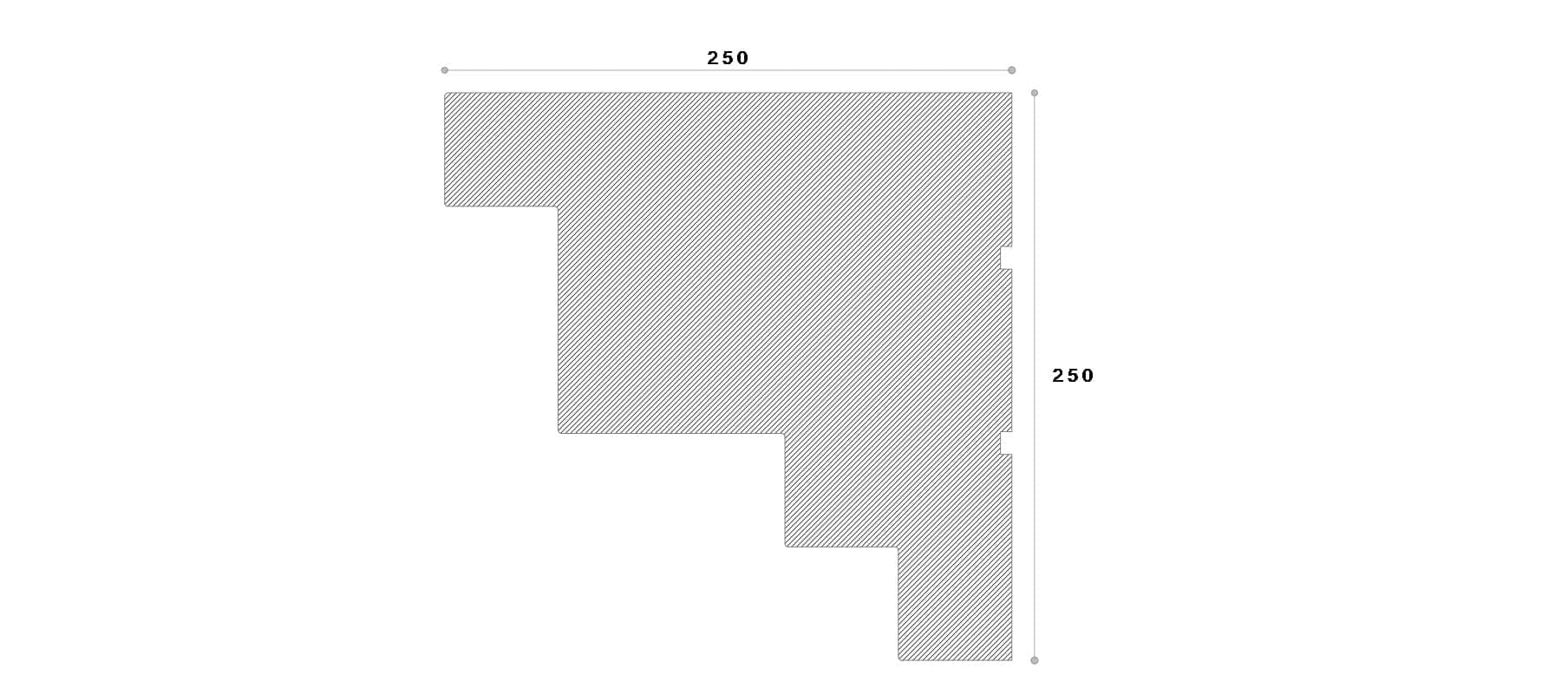 Cornisa decorativa exterior #REZISTENT Adc153 250X250X2000 — imagine 2