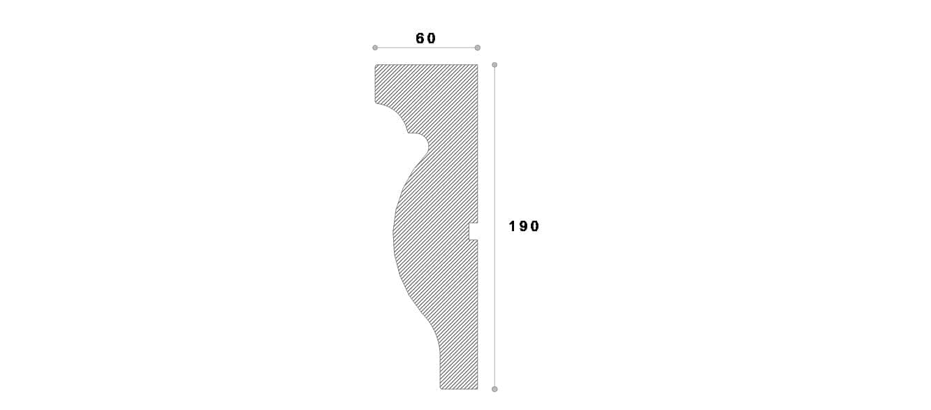 Cornisa decorativa exterior #REZISTENT Adc160 190X60X2000 — imagine 2