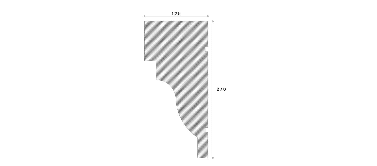 Cornisa decorativa exterior #REZISTENT Adc169 270X125X2000 — imagine 2