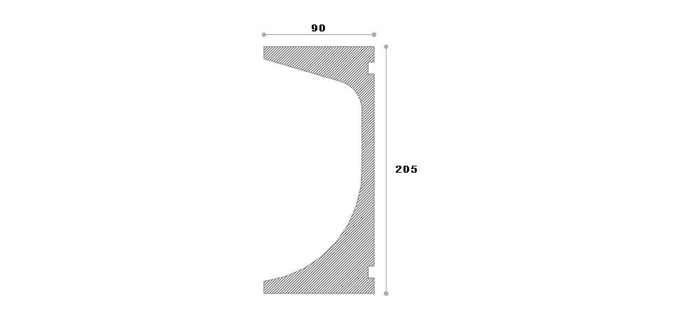 Cornisa decorativa exterior #REZISTENT Adc173 200X100X2000 — imagine 2