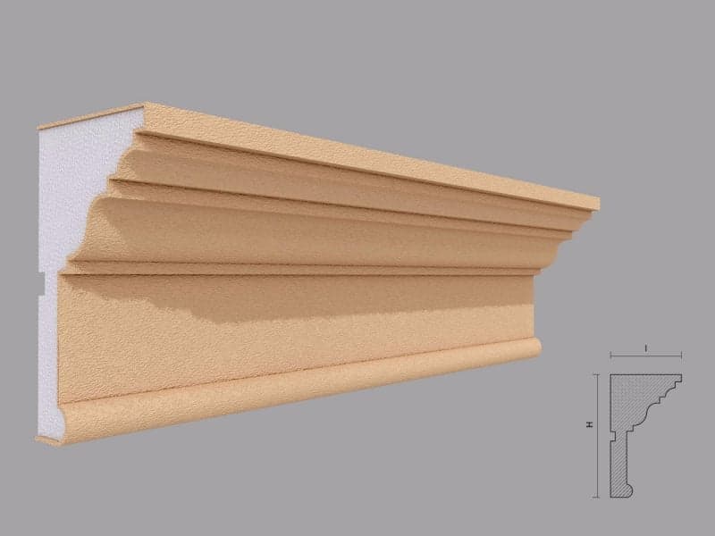 Cornisa decorative fatada fp 418 130x75mm