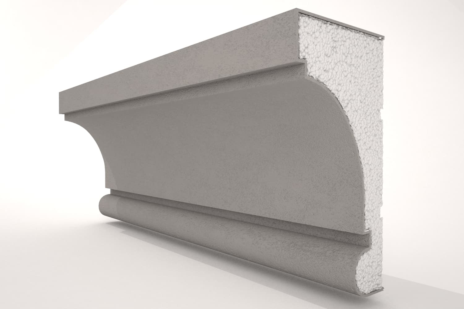 Cornisa decorativa, polistiren expandat, NC108, 200 x 40 x 20.3 cm