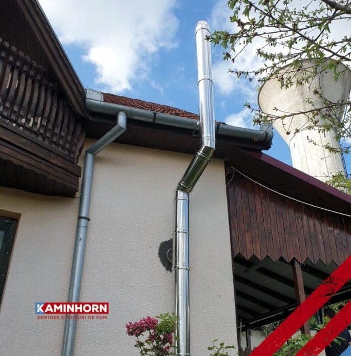 Cos de fum profesional Kaminhorn Primo, 6m, diametru 160 mm, 45° — imagine 4