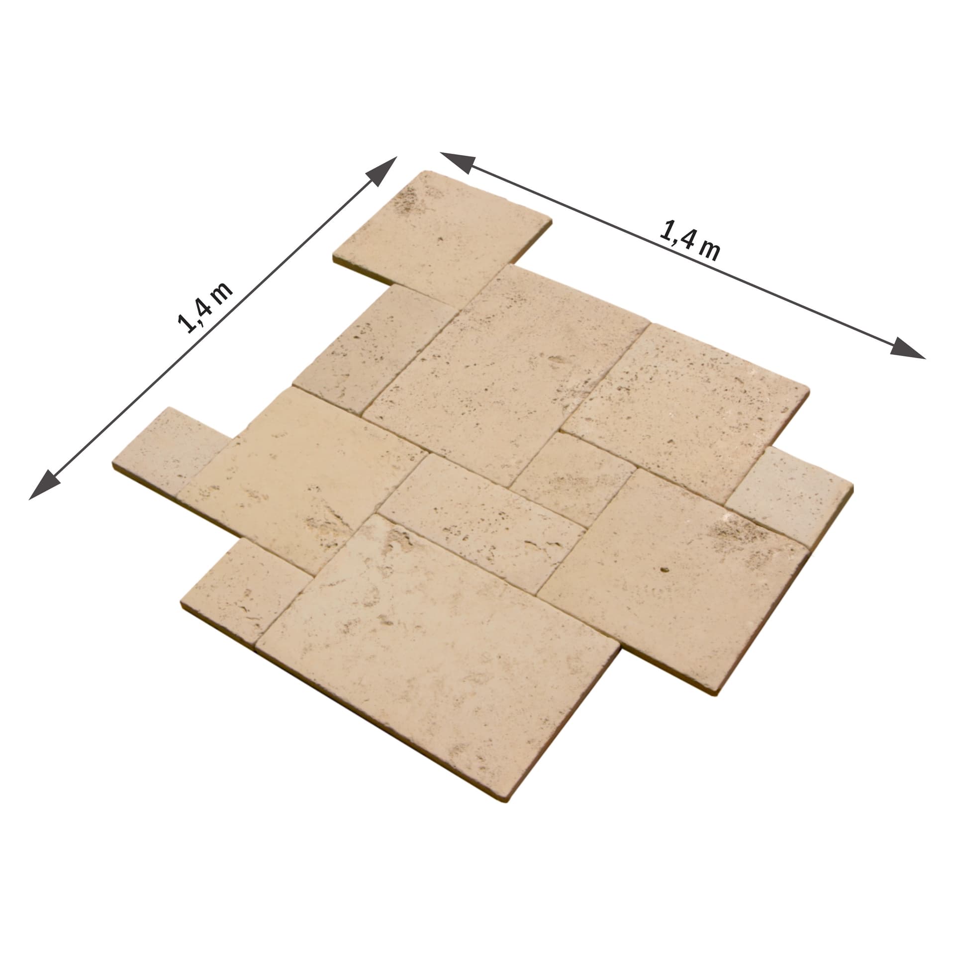 Dala beton rezidentiala, Arvore, beige, 3 cm