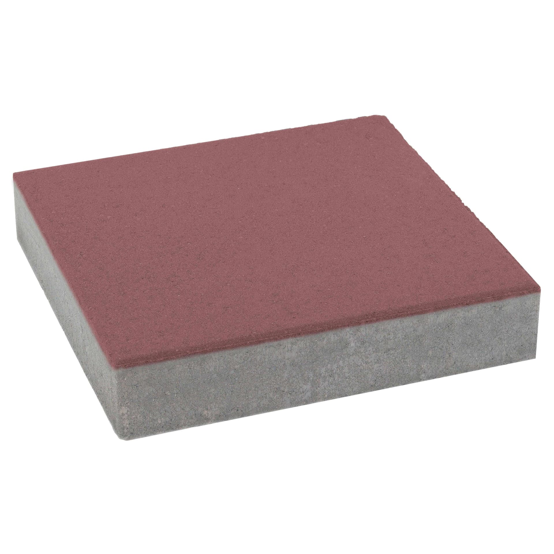 Dala beton rezidentiala Elpreco, Civic, patrata, rosu, 400 x 400 x 50 mm