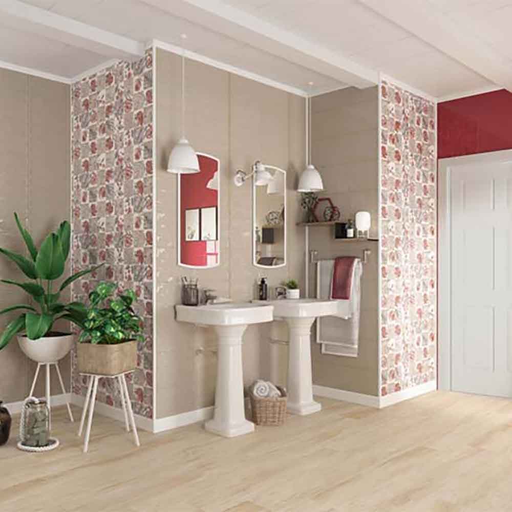 Faianta Faenza Patchwork Red, 25,5×75,5 cm — imagine 2