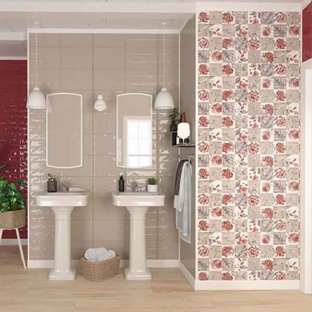 Faianta Faenza Patchwork Red, 25,5×75,5 cm — imagine 4