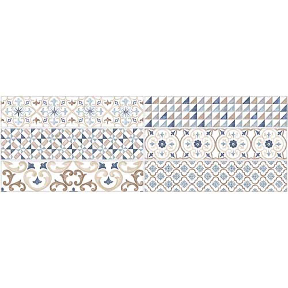 Faianta Faenza Print Blue Decor, 25,5×75,5 cm