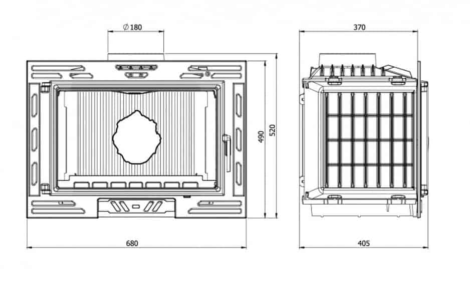 Focar Semineu Kawmet W9 9.8kW, Kaminhorn — imagine 1