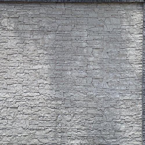 Gard modular cu o fatada din piatra decorativa Basel