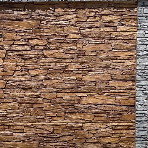Gard modular cu o fatada din piatra decorativa Carpati