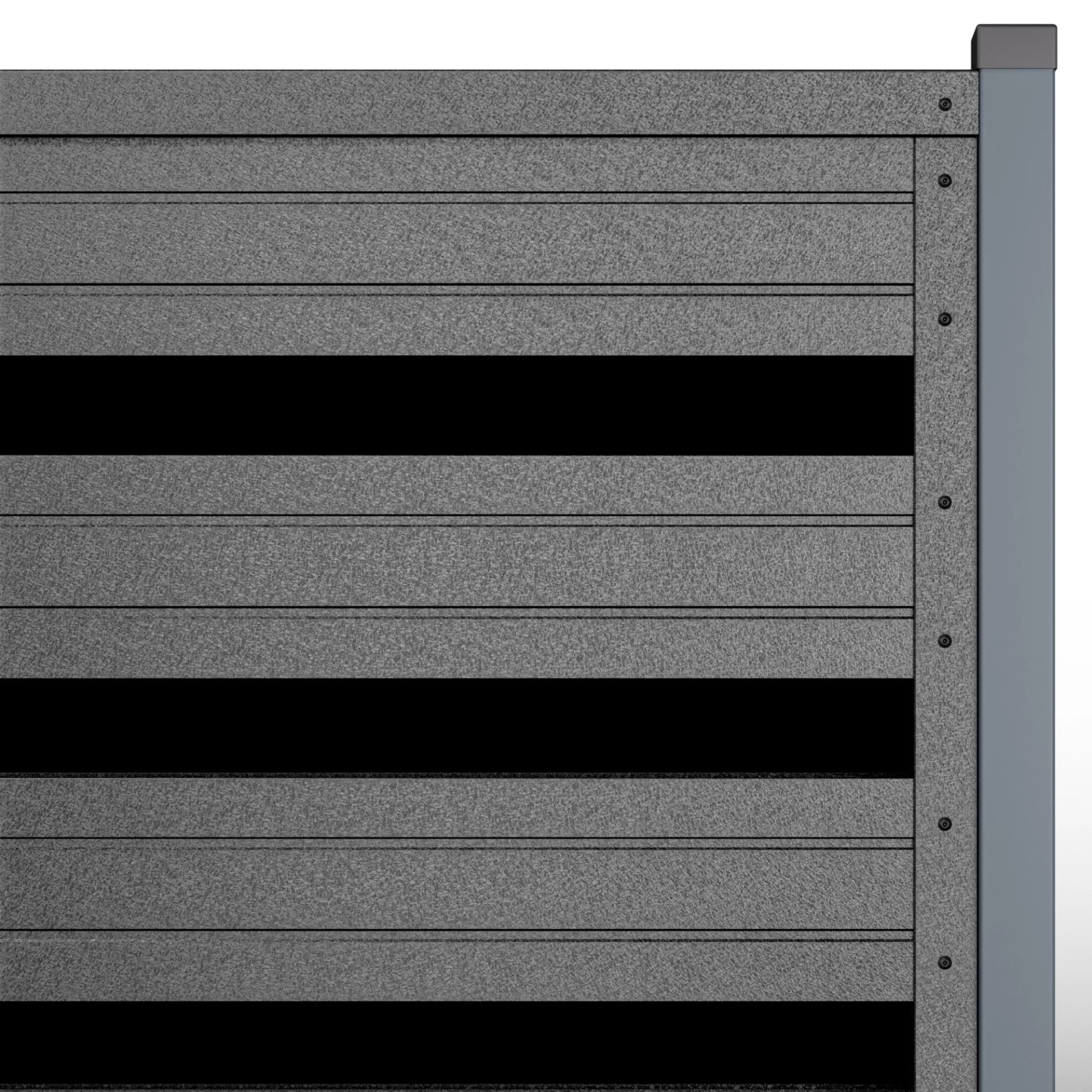 GARD ORIZONTAL ROMB Romb Max | Negru De Noapte — imagine 3