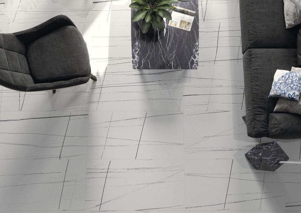 Gresie Alabama White High Glossy, 60×120 cm — imagine 2
