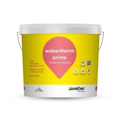 Grund de amorsaj Webertherm Prime, 25 kg, baza alba/ transparenta