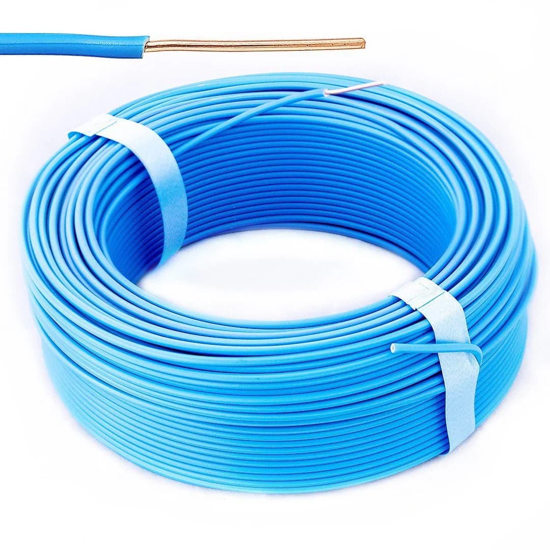 Conductor de cupru 1,5mm2, albastru, tip H07V-U (FY)