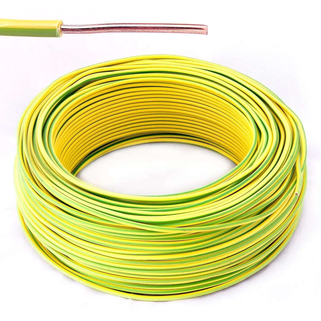 Conductor de cupru 1,5mm2, verde-galben, tip H07V-U (FY)