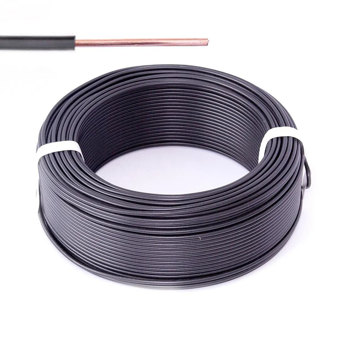 Conductor de cupru 2,5mm2, negru, tip H07V-U (FY)