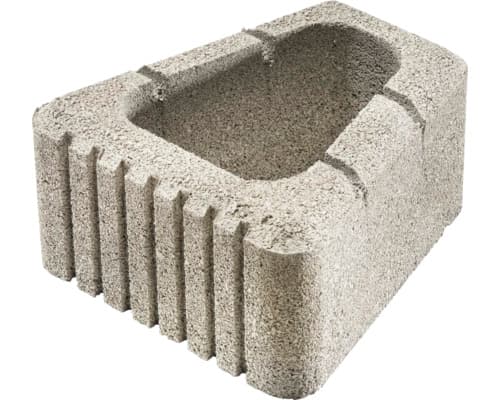 Jardinieră Semmelrock din beton gri deschis 30x15 cm