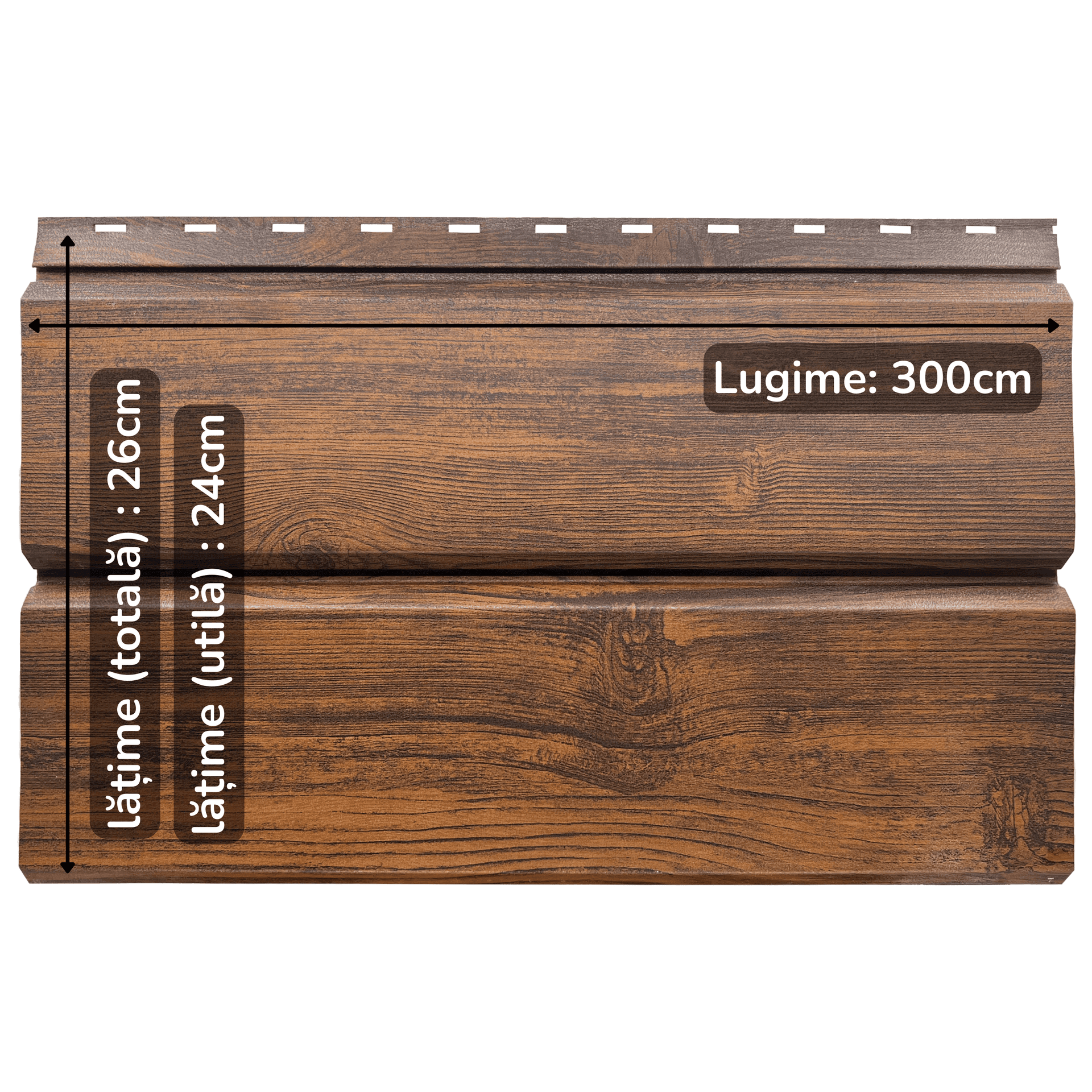 Lambriu Metalic TPS Jupiter, Imitatie lemn, 0,40 mm — imagine 2