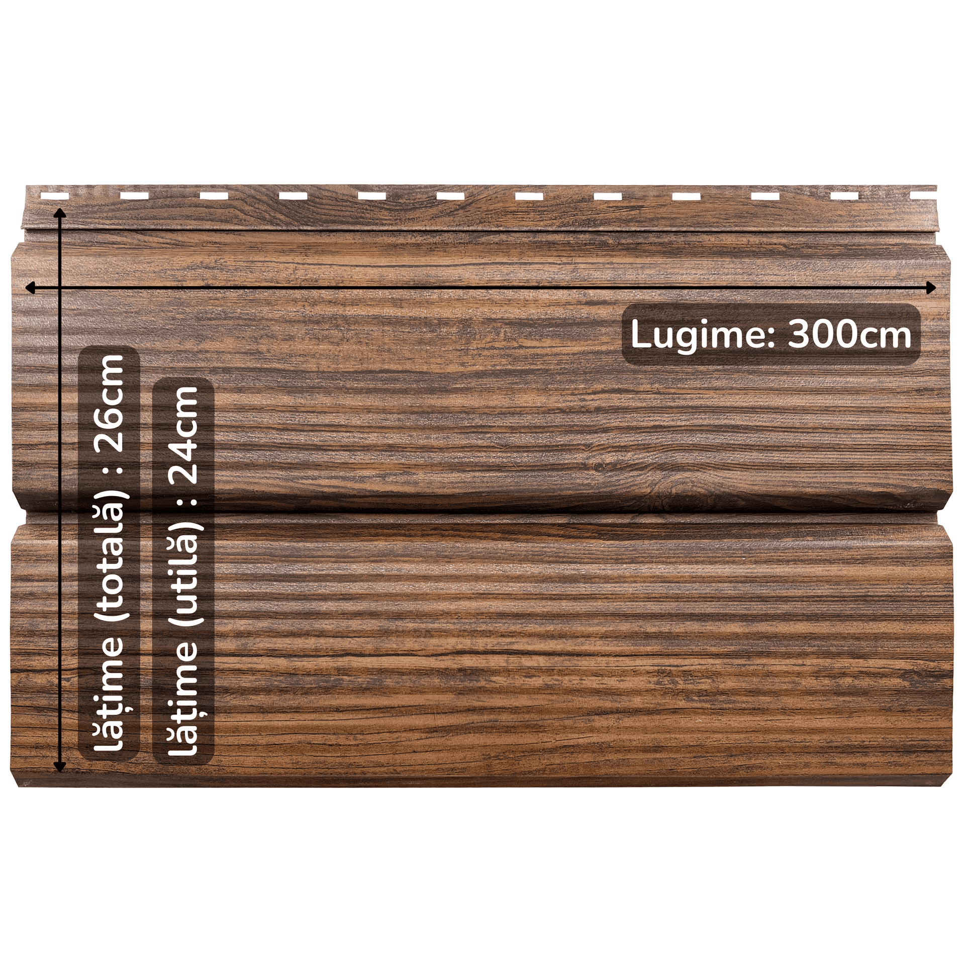 Lambriu Metalic TPS Venus, Imitatie lemn, 0,40 mm — imagine 2