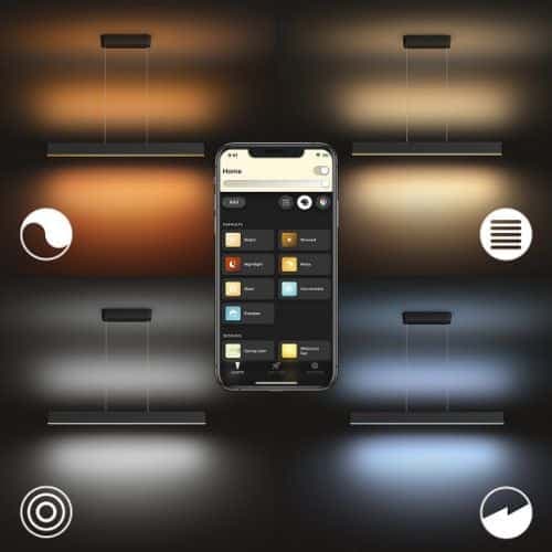 Lustra Philips Hue Ensis negru 2x39W 24V — imagine 4