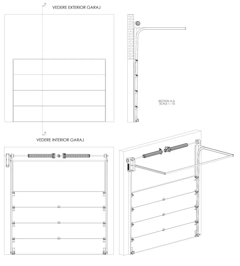Sistem de culisare High Lift pentru usi industriale