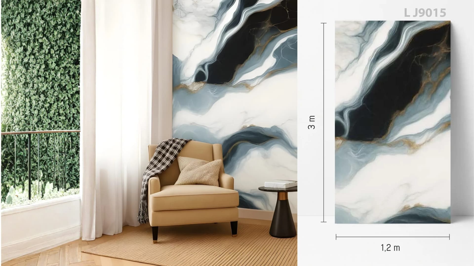 Autocolant decorativ de perete LJ9015, finisaj lucios