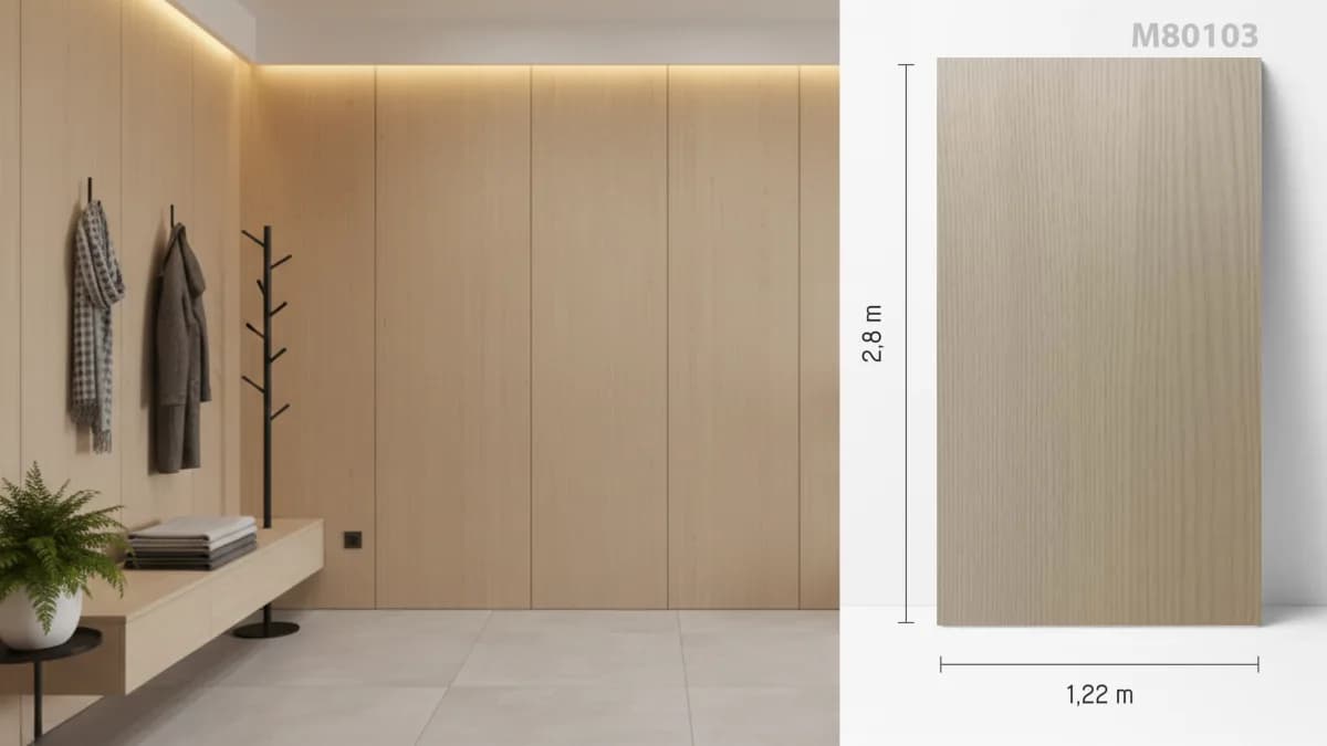 Panou decorativ de interior – M80103 PVC, textură lemn