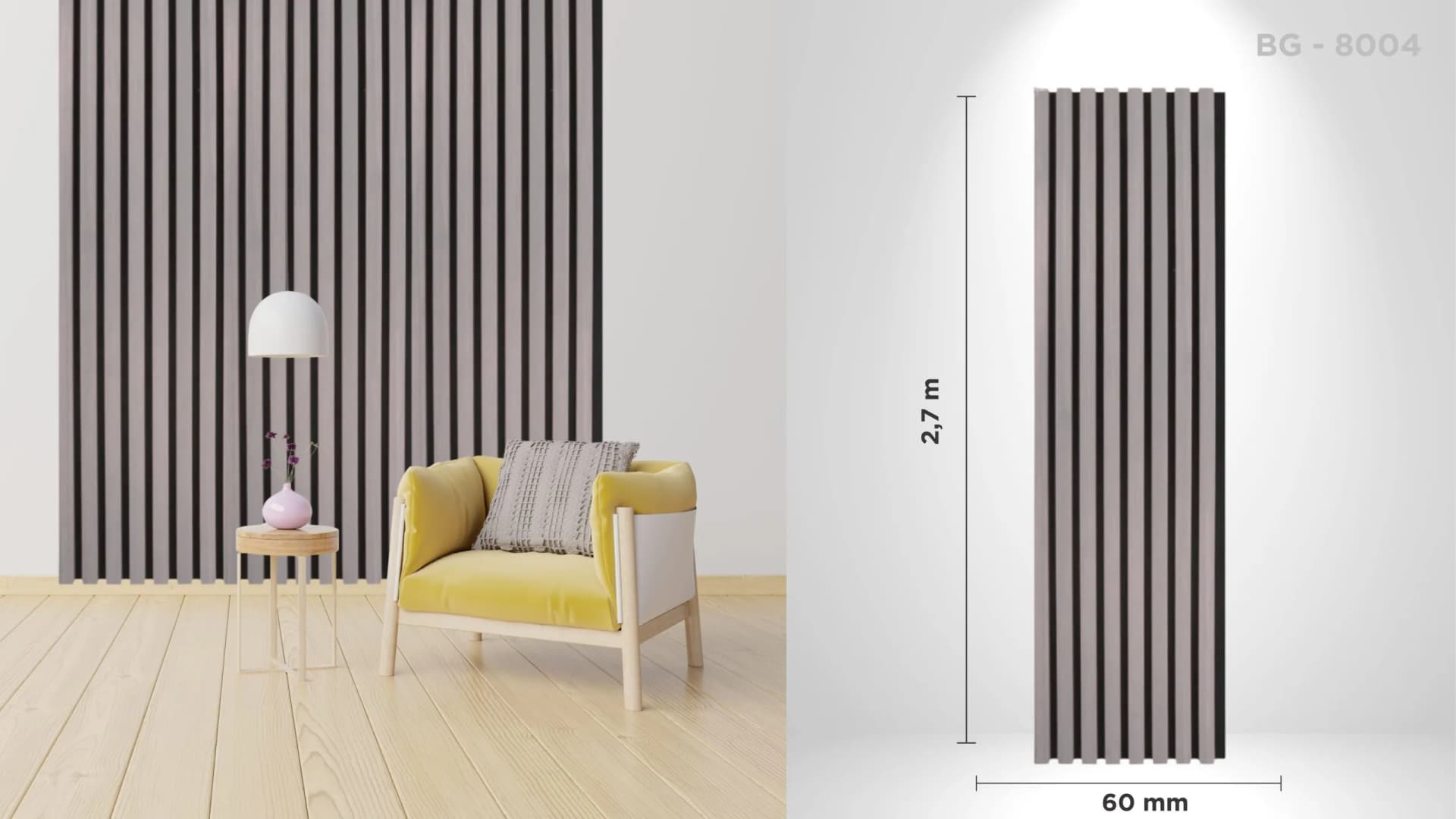 Riflaj acustic decorativ BG – 8004, pentru interior