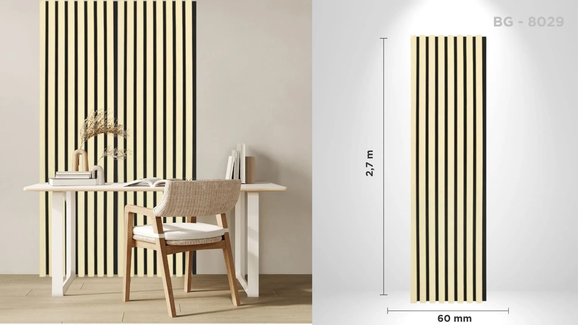 Riflaj acustic decorativ BG – 8029,pentru interior