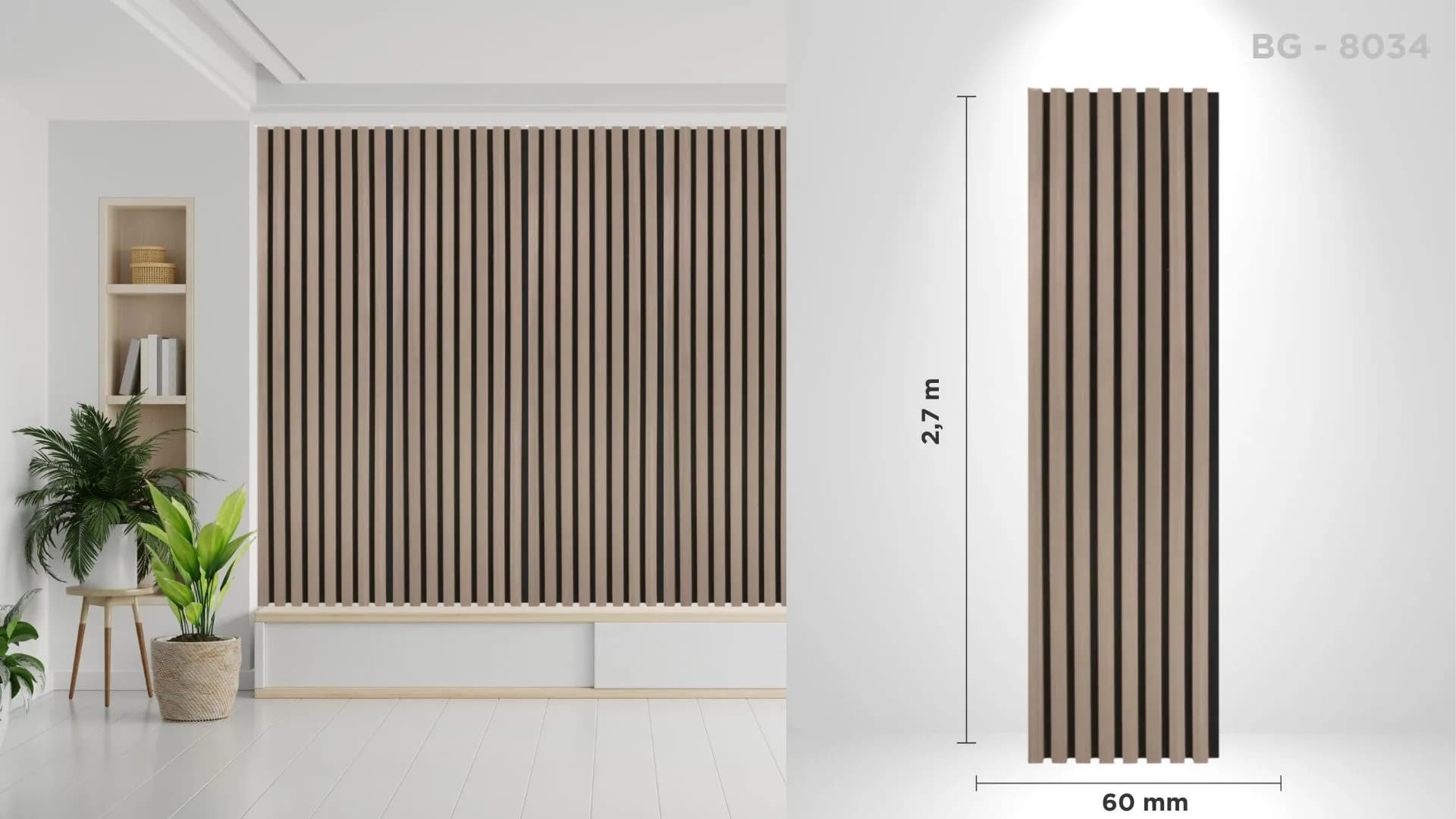 Riflaj acustic decorativ BG – 8034, pentru interior