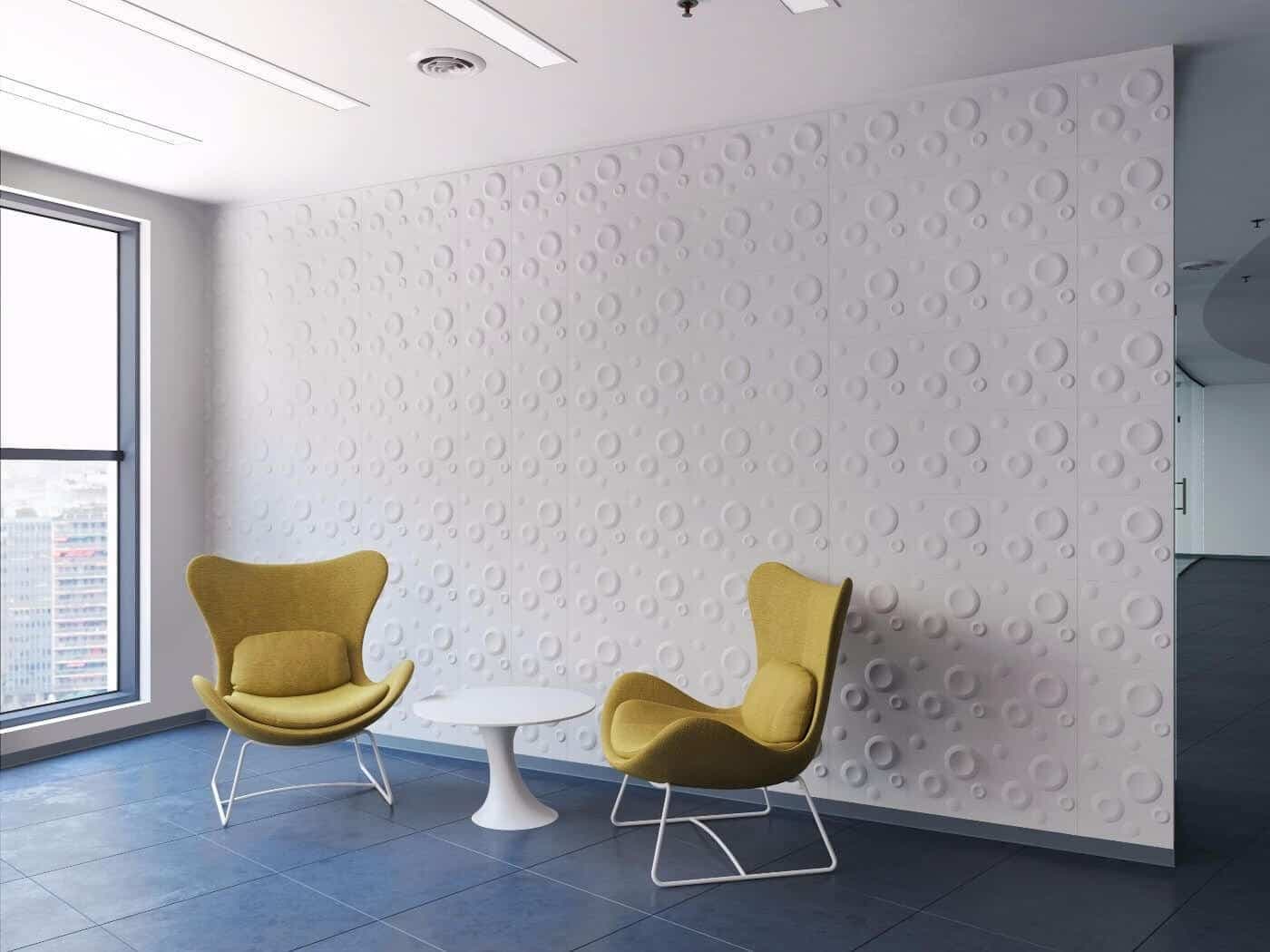 Panou Decorativ 3D din poliuretan model Iris 300X300mm — imagine 2