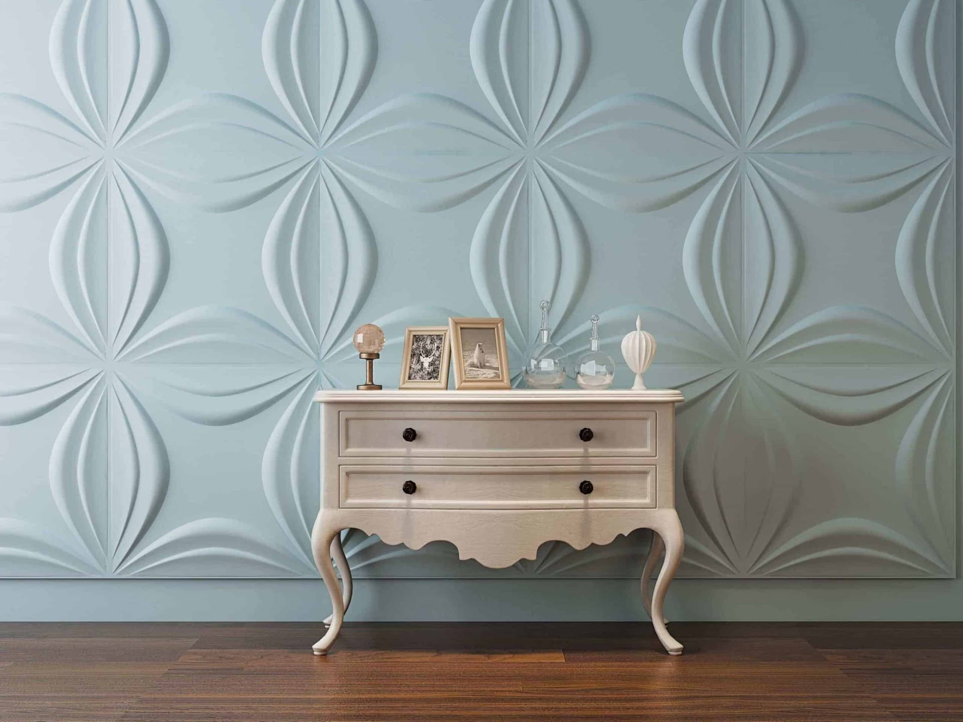 Panou Decorativ 3D din poliuretan model Liliac 600X600mm — imagine 3