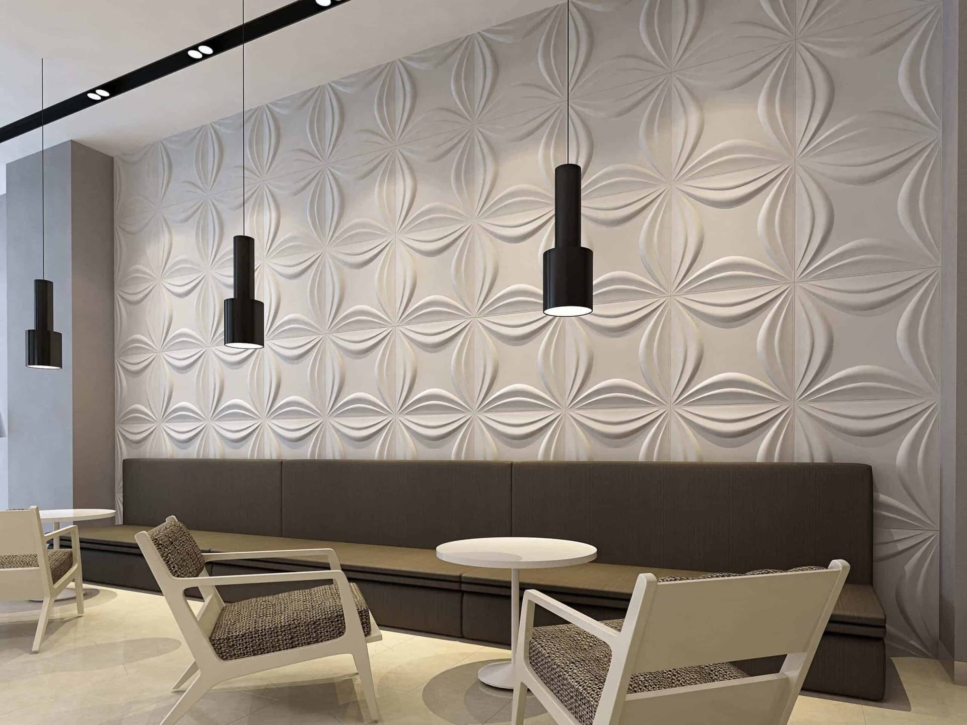 Panou Decorativ 3D din poliuretan model Liliac 600X600mm — imagine 4
