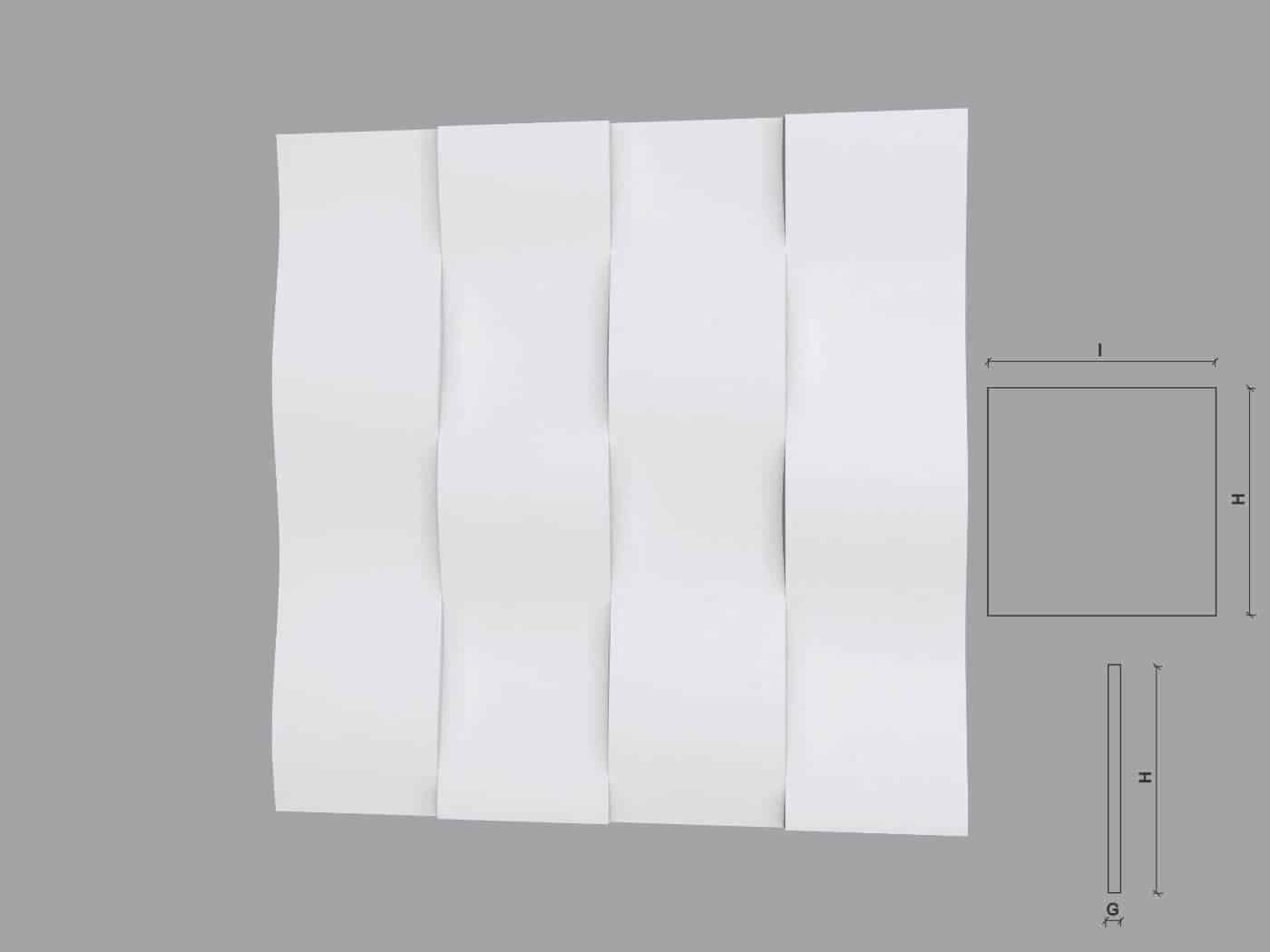 Panou Decorativ 3D din poliuretan model Statera 600x600mm — imagine 1