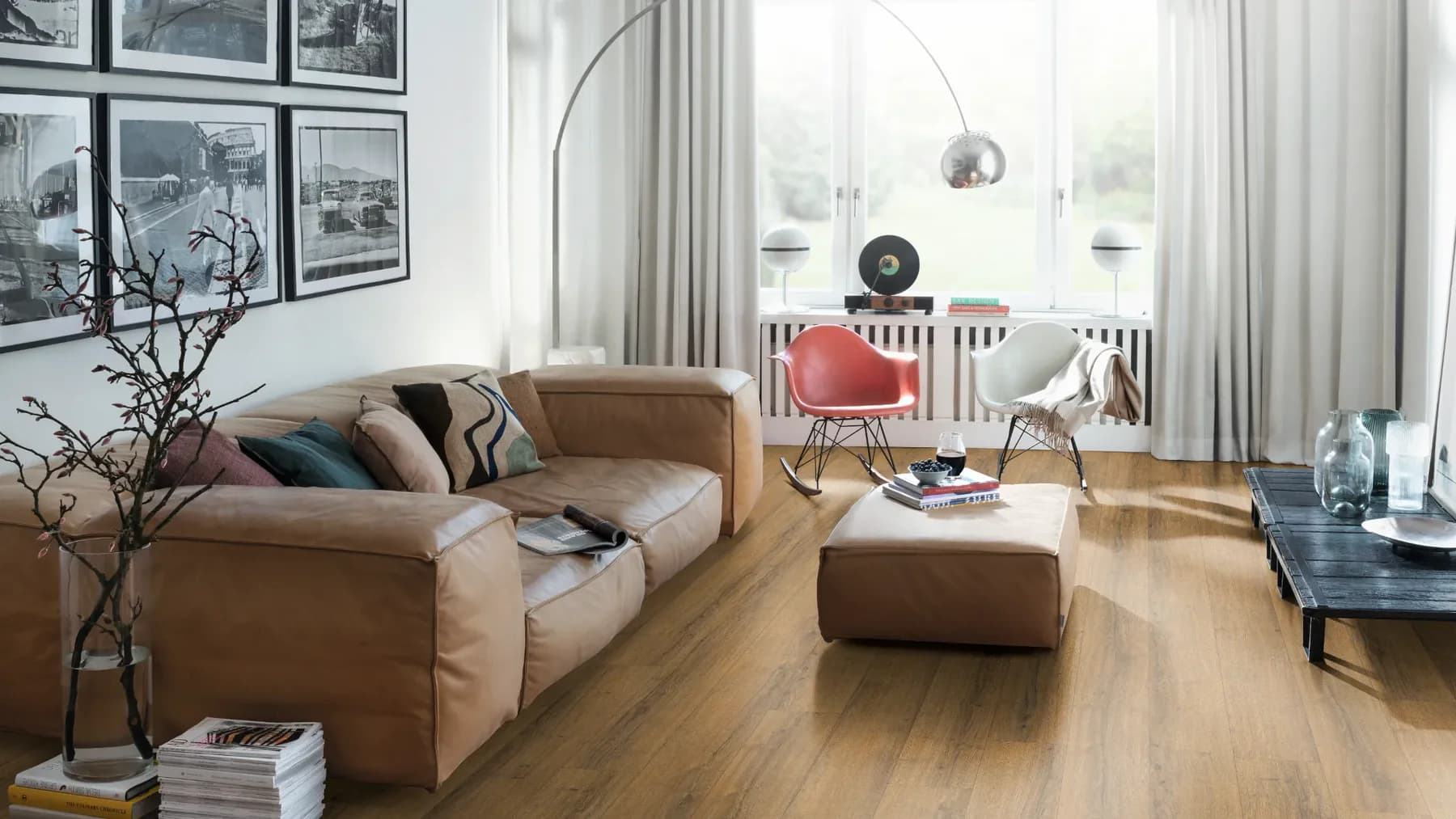 Parchet laminat EGGER EL2402 Sherman Eiche cognacbraun 10 mm — imagine 1