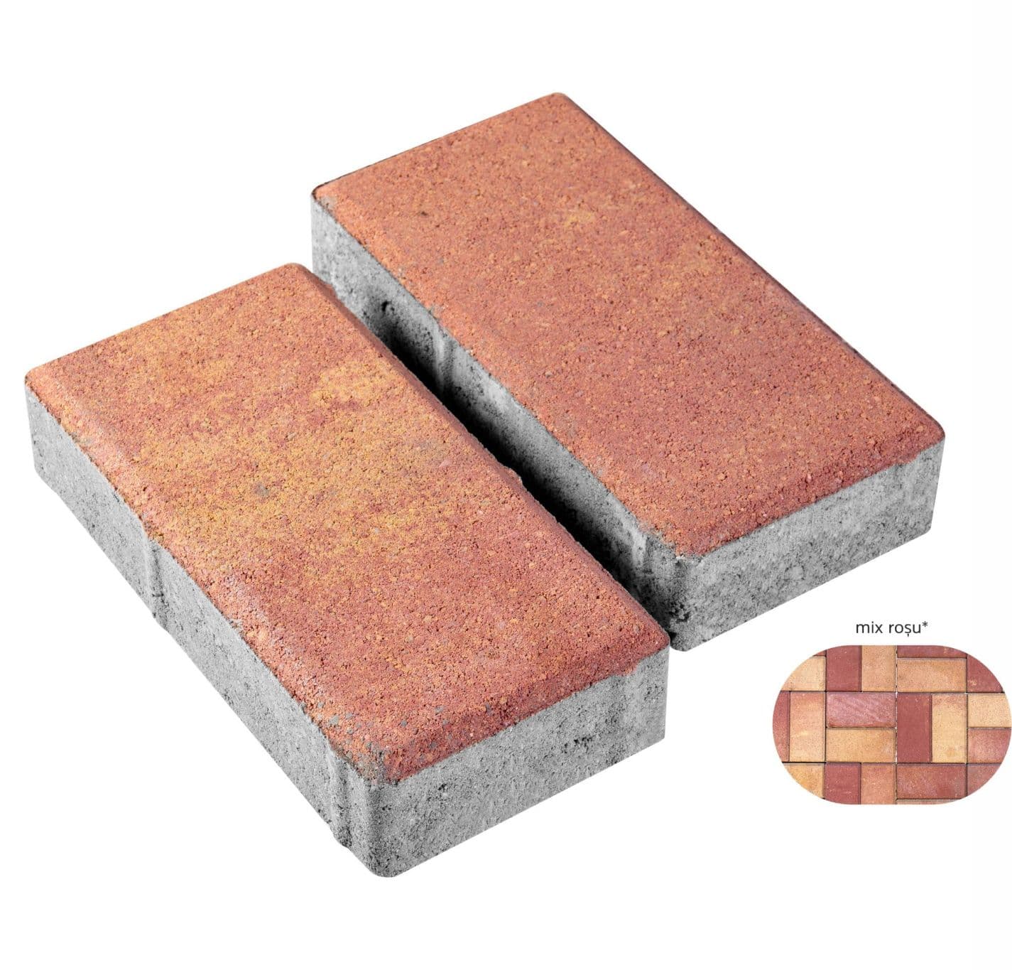 Pavaj WISE Parket 60 mm mix roșu — imagine 2
