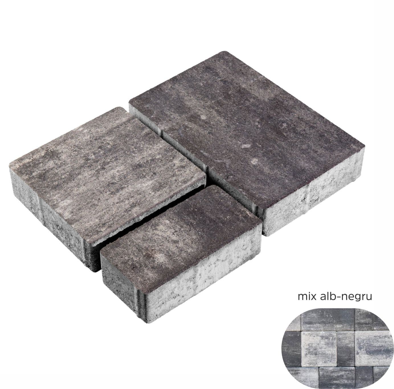 Pavaj WISE Tetra Combi 60 mix alb negru — imagine 2