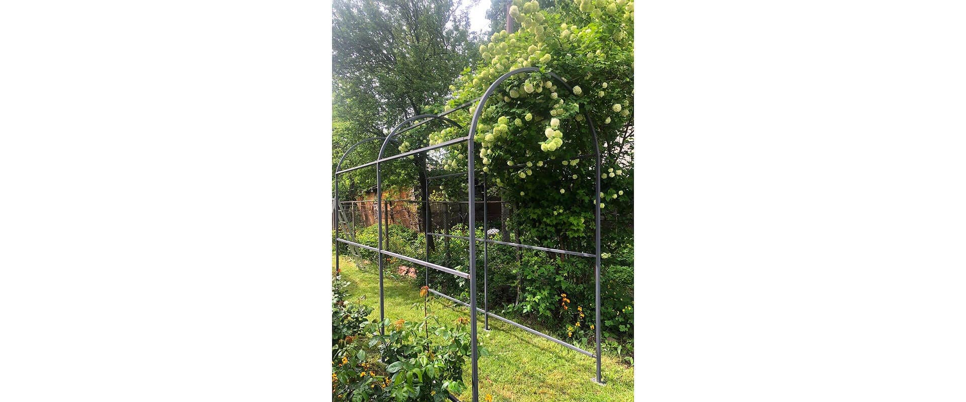 Pergola Garden Arch Flowers Fast Metal — imagine 2