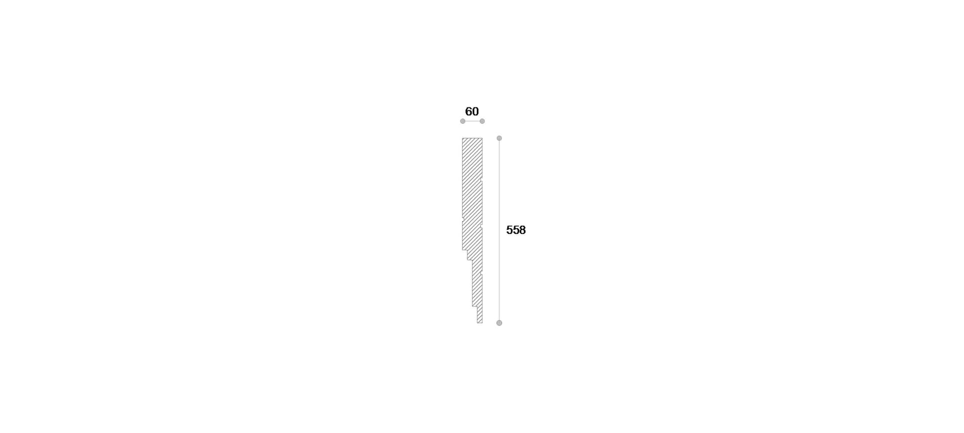 Pilastru coloana decorativa #REZISTENT ADP24 558X60X2000 — imagine 2